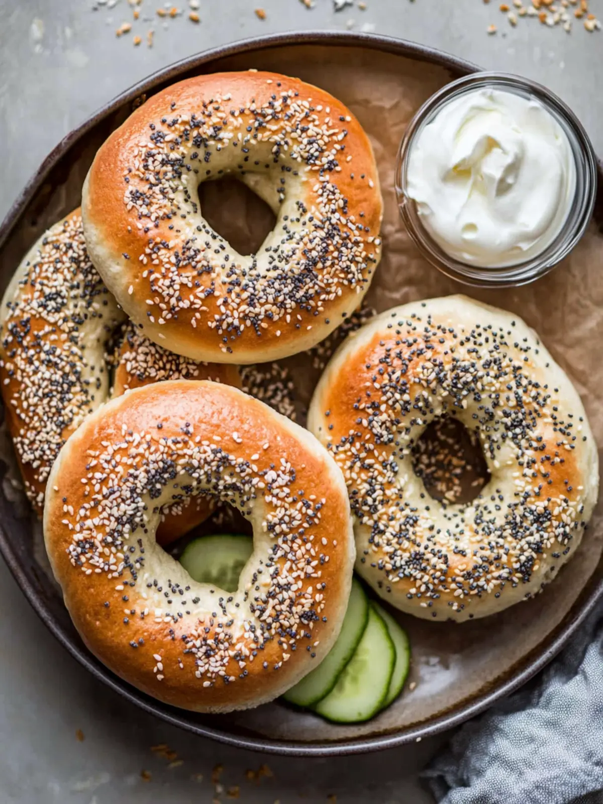protein bagels with greek yogurt