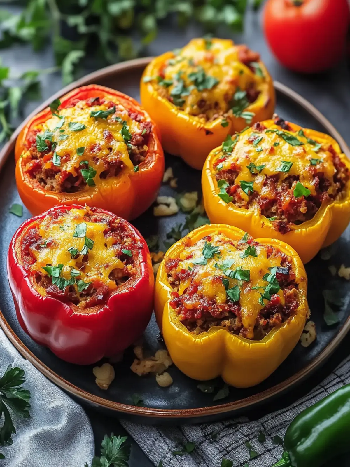 Best BBQ Stuffed Bell Peppers