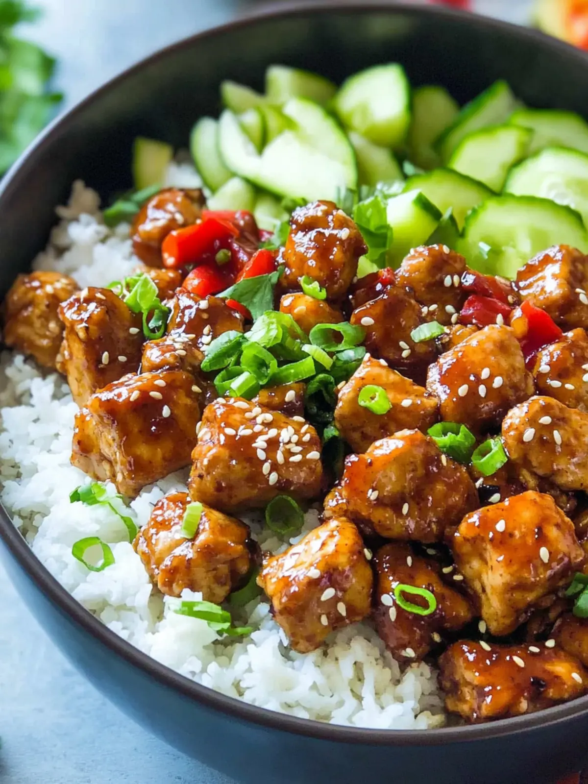Easy Healthy Sticky Chicken Bowls