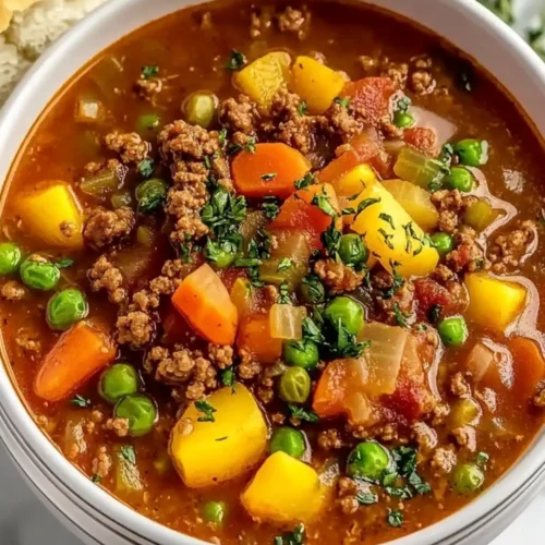Crockpot Ground Beef Soup