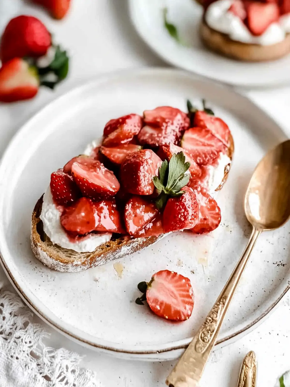 Easy Strawberry Bruschetta
