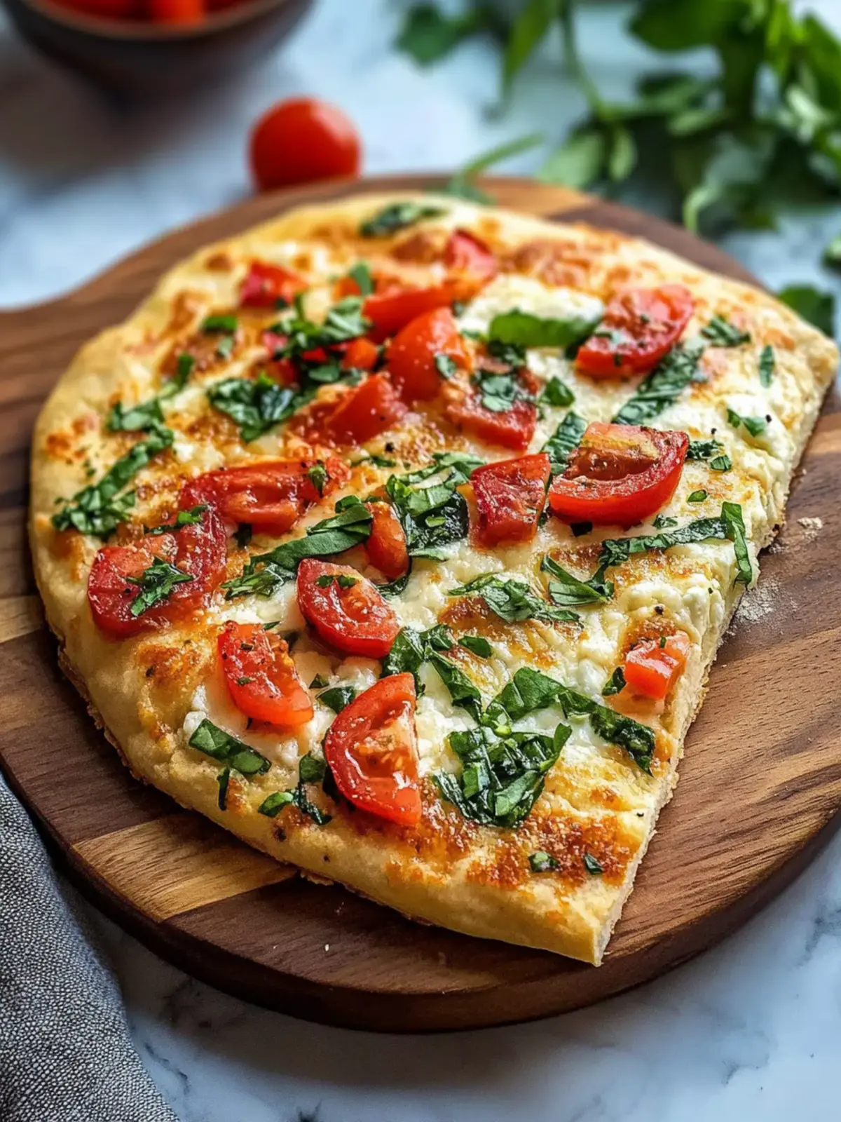 Gluten-Free Air Fryer Cottage Cheese Flatbread in Minutes