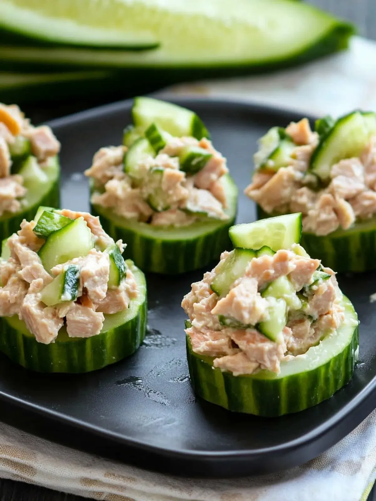 Tuna Salad Cucumber Cups