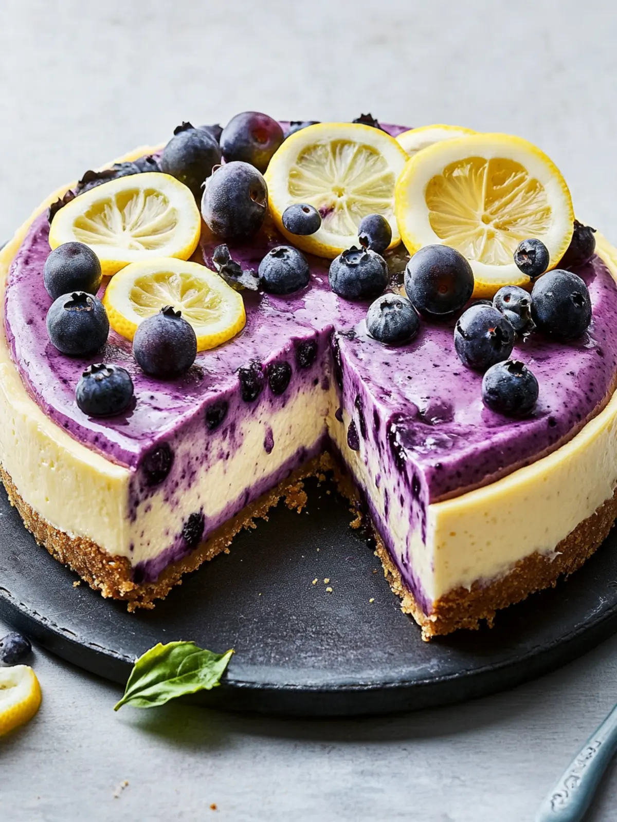Lemon-Blueberry Cheesecake