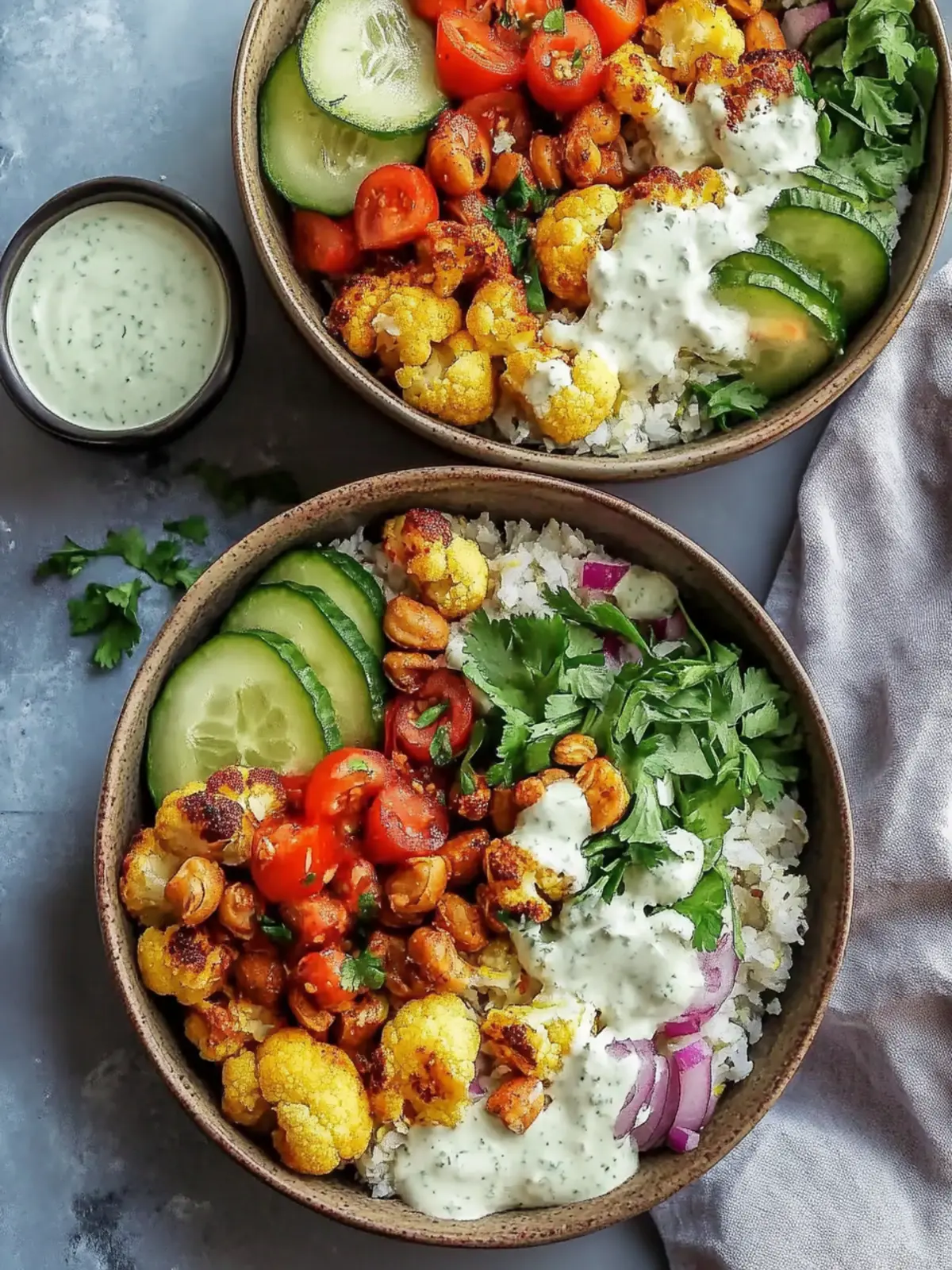 Vegan Cauliflower Shawarma Bowls