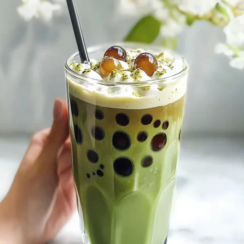 Sweet Boba Matcha Latte