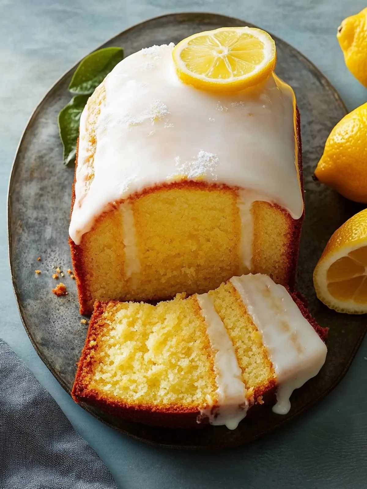 Glazed Lemon Olive Oil Pound Cake