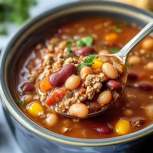 Easy Crock Pot 15 Bean Soup with Ground Turkey