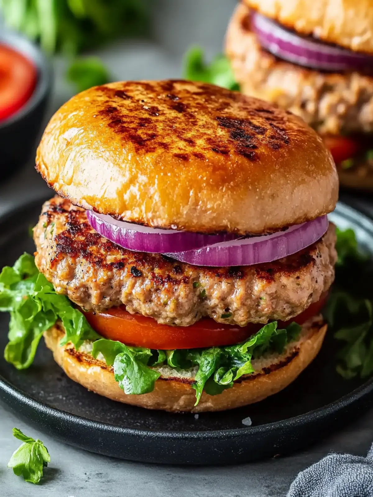 20-Minute Air Fryer Ground Turkey Burgers