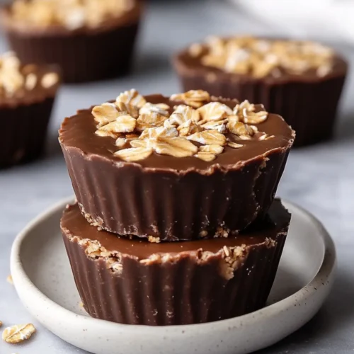 Easy No Bake Peanut Butter Oat Cups
