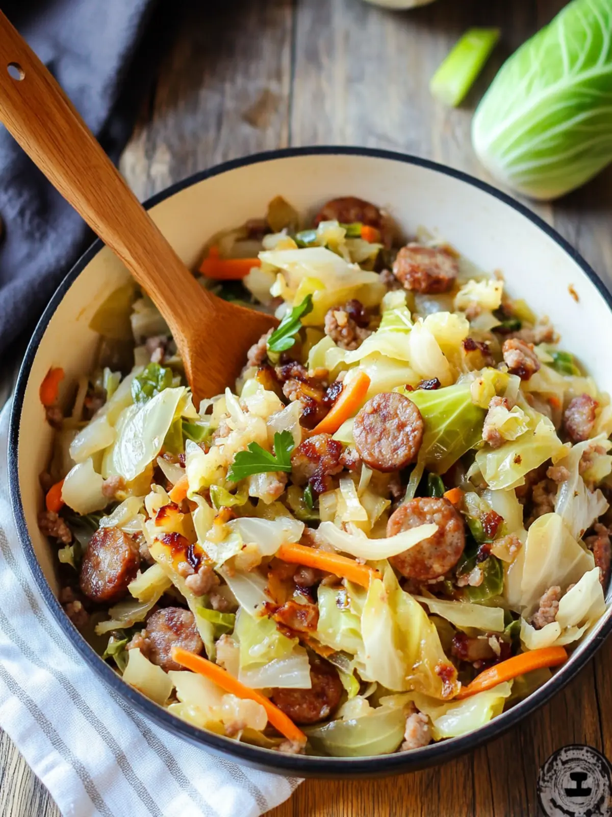 Cabbage and Sausage Skillet
