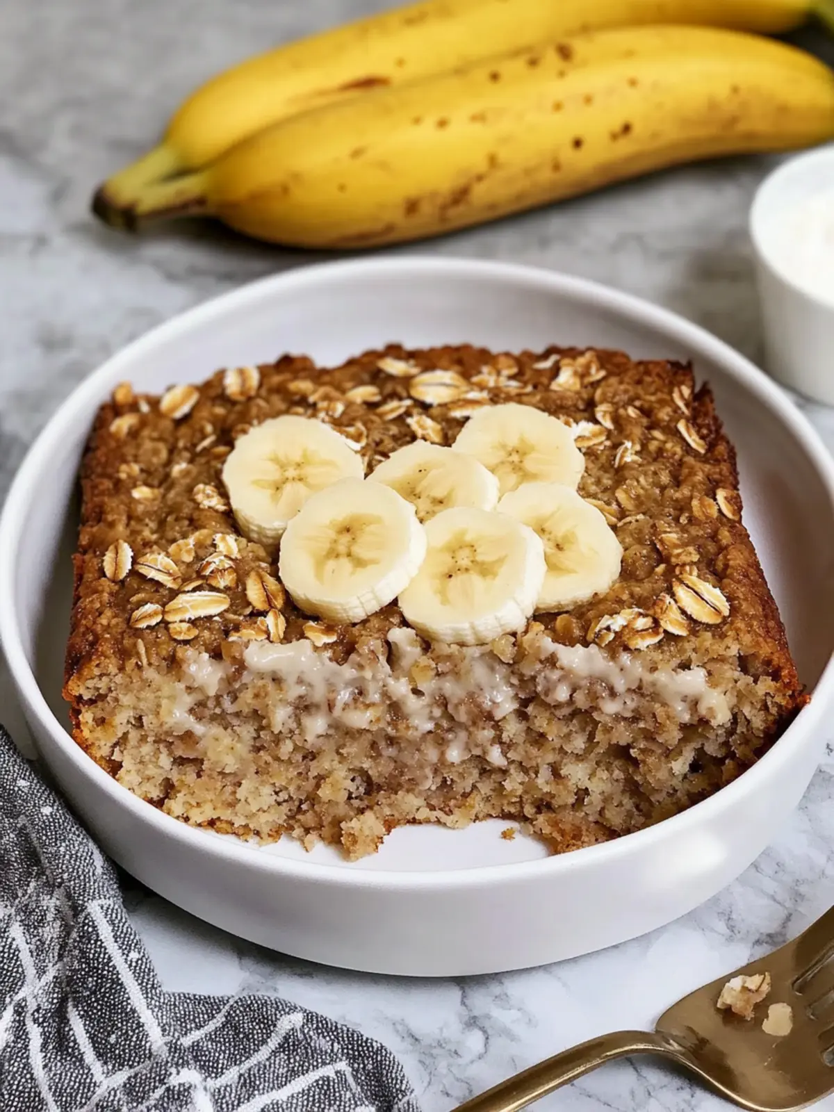 Banana Bread Baked Oatmeal