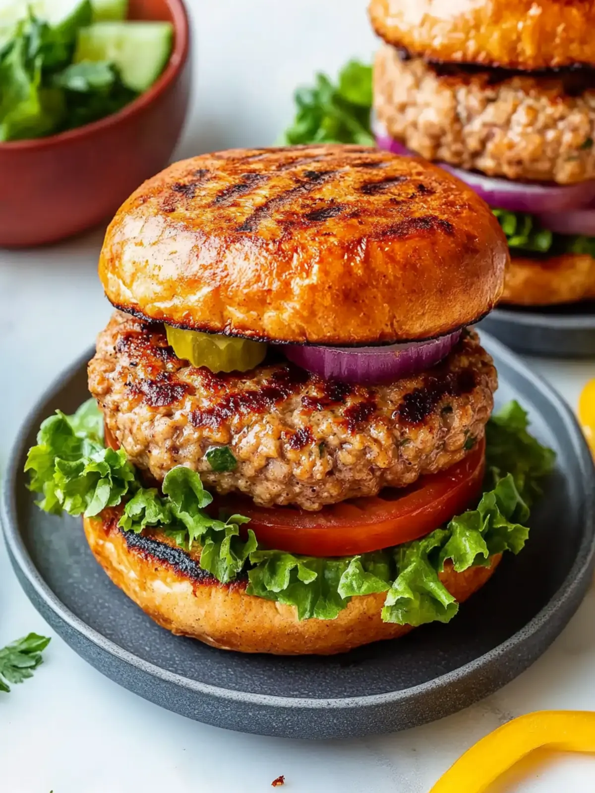 20-Minute Air Fryer Ground Turkey Burgers