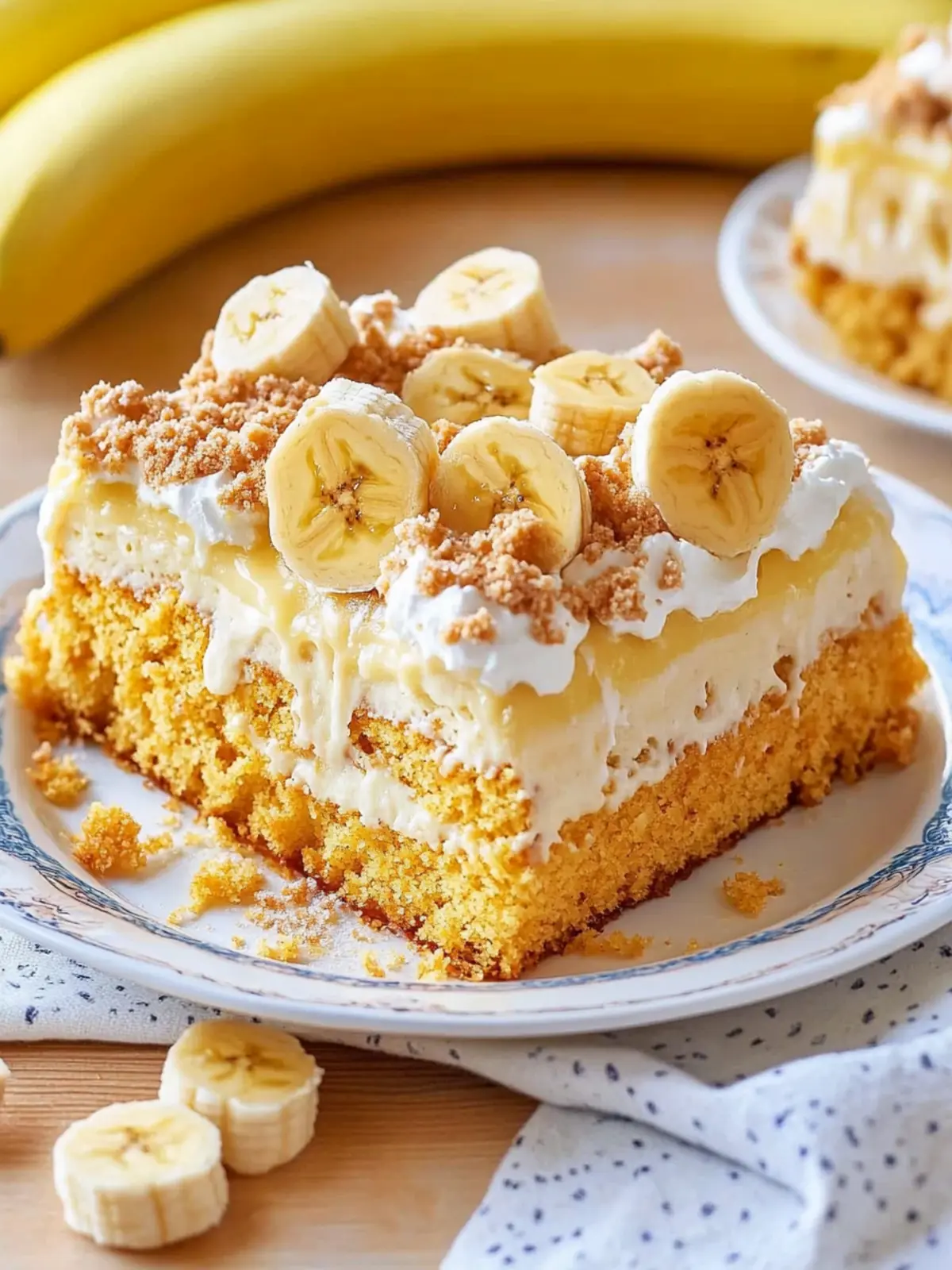 Banana Pudding Poke Cake