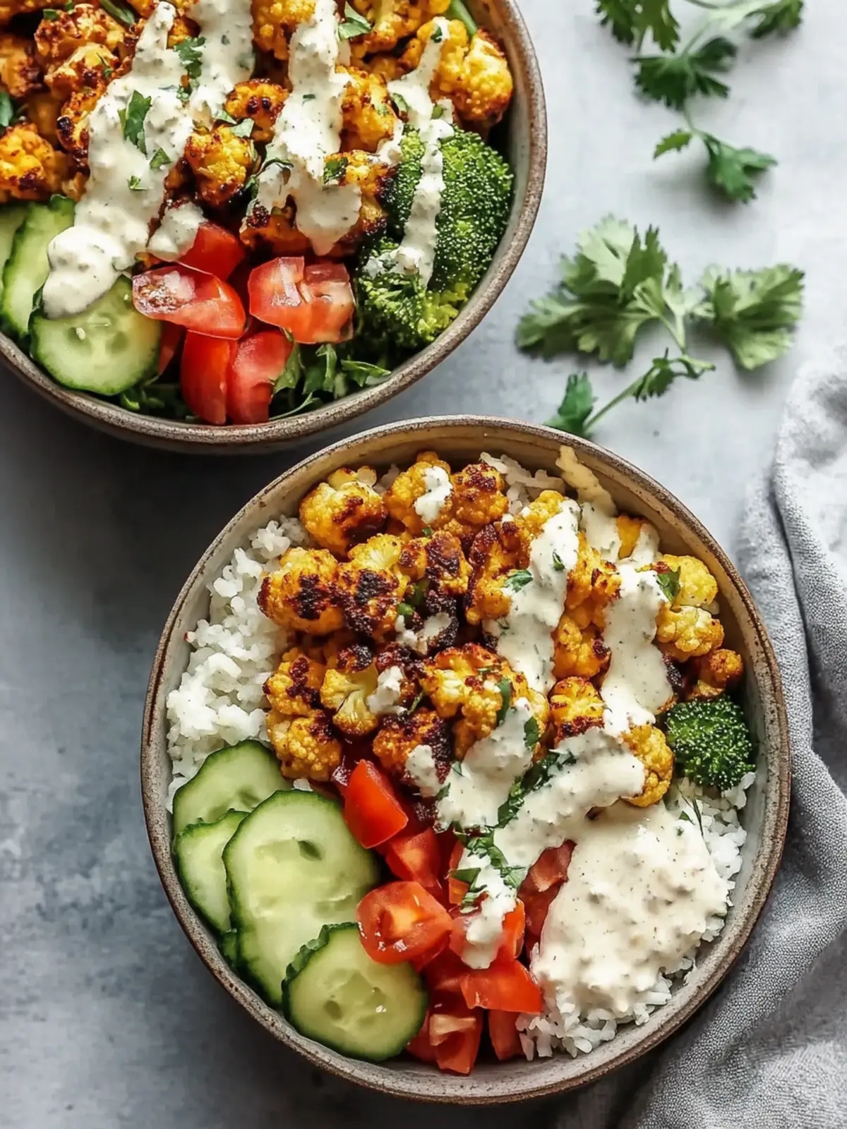 Vegan Cauliflower Shawarma Bowls