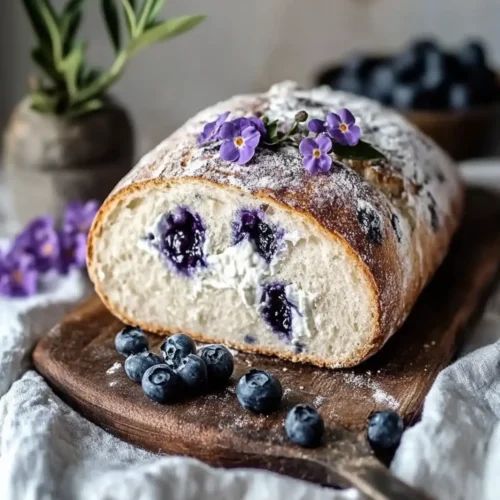 Simple Blueberry and Cream Cheese Sourdough Bread