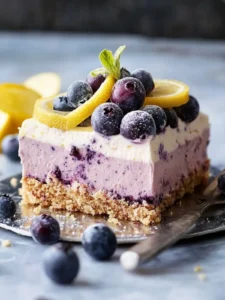 Lemon Blueberry Mousse Cake