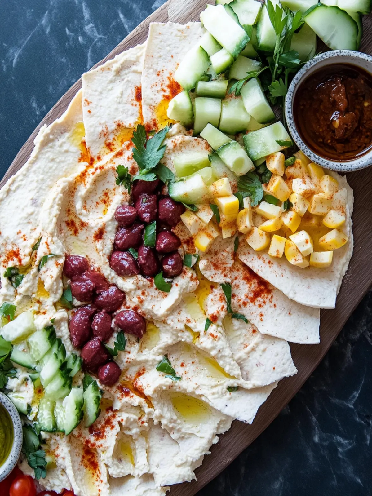 Mediterranean Hummus Board