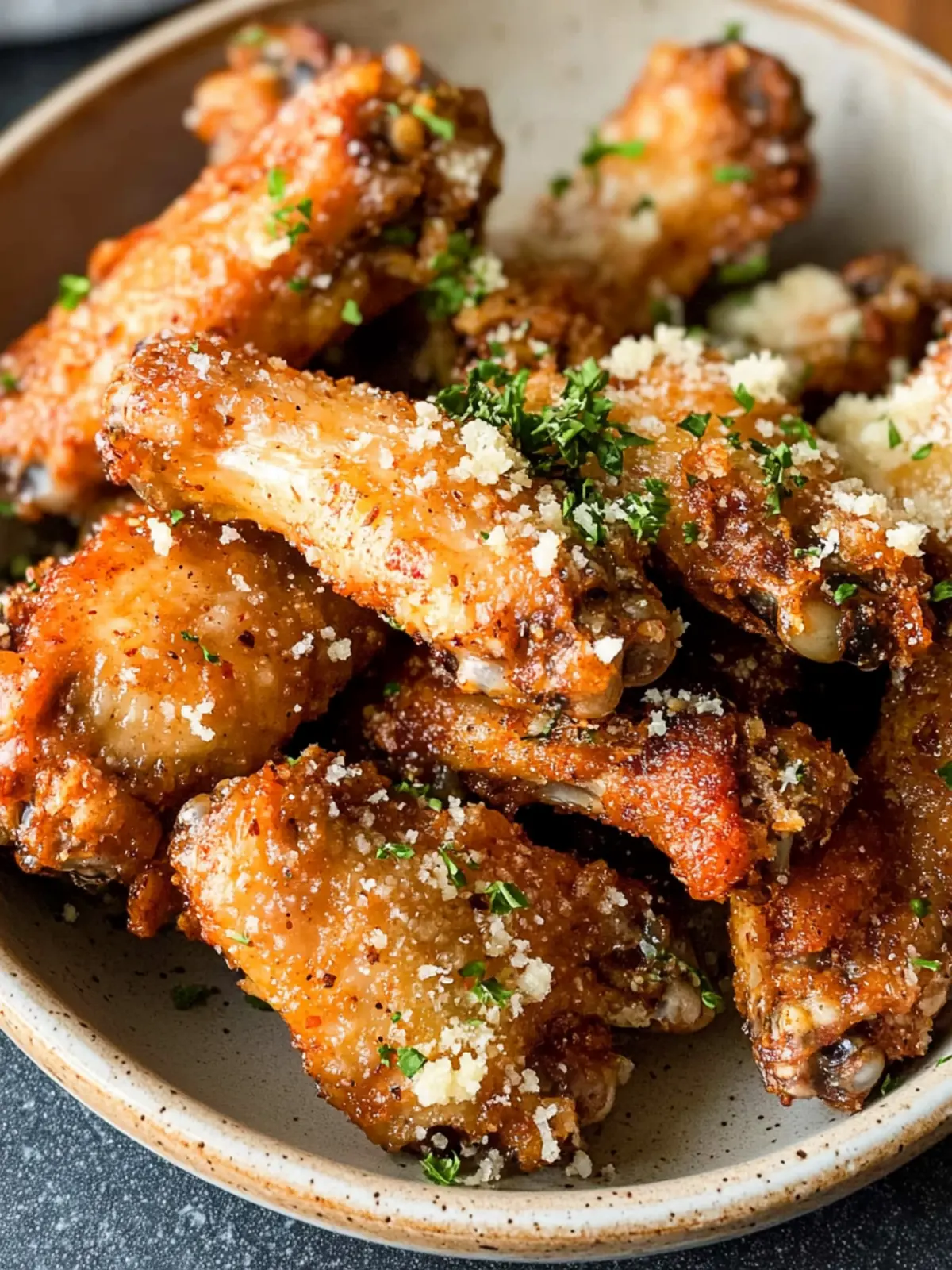 Air Fryer Garlic Parmesan Wings