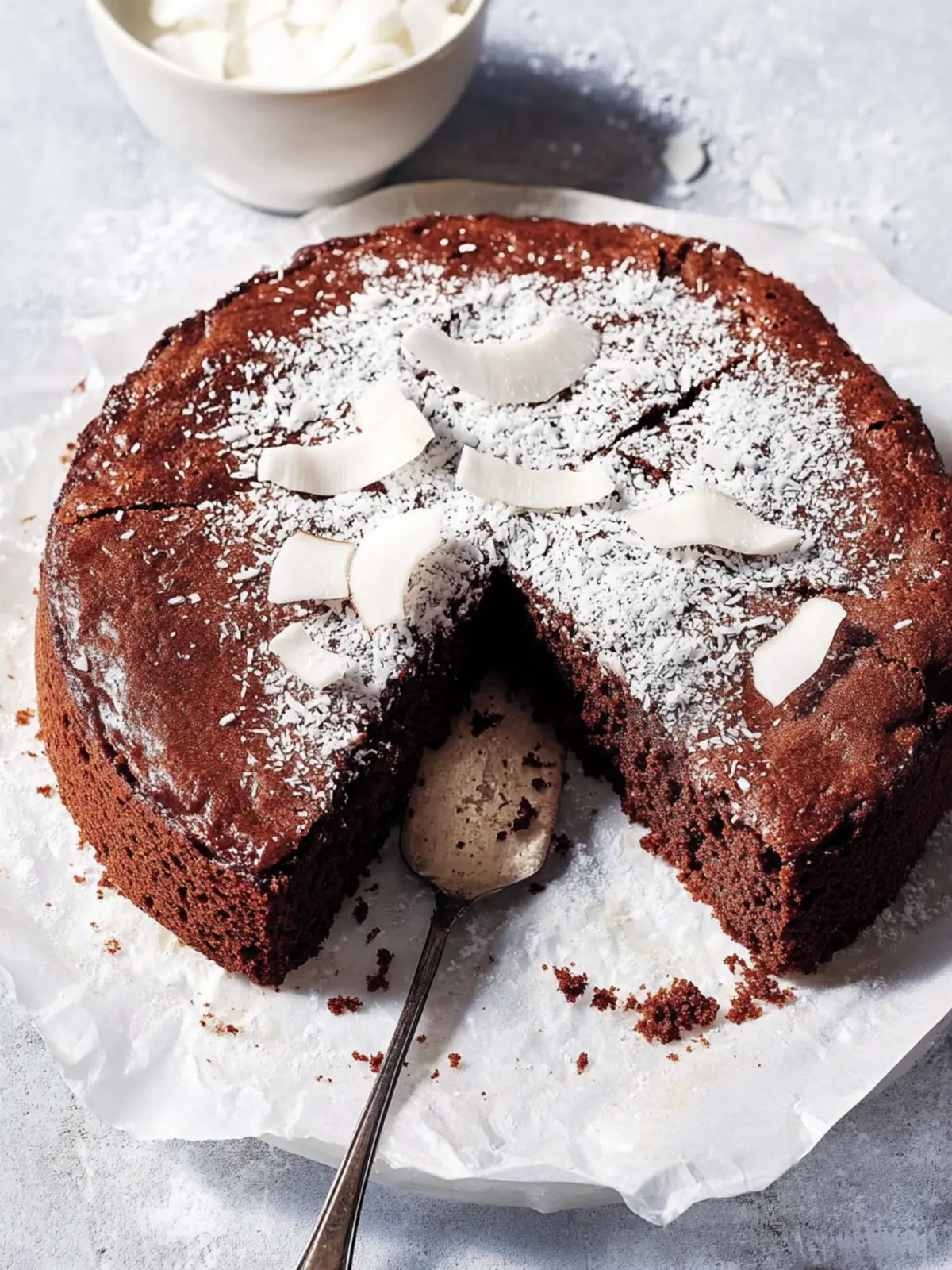Flourless Chocolate Coconut Cake