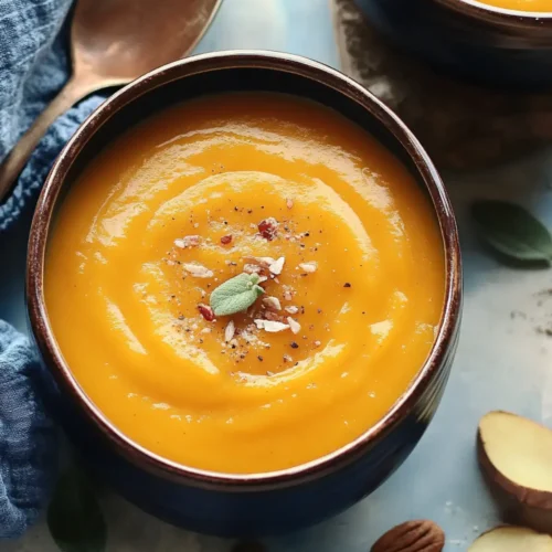 Velvety Butternut Squash Sweet Potato Soup