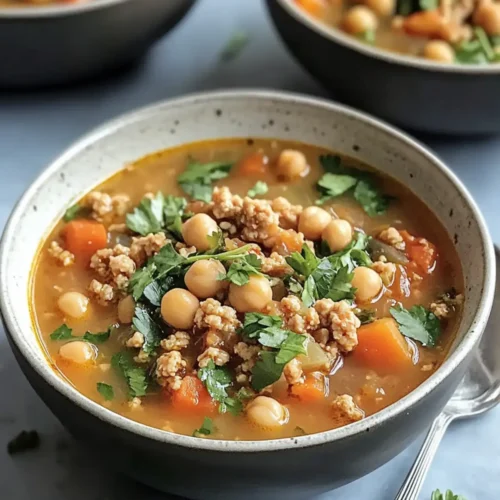 Nourishing Ground Turkey and Garbanzo Soup