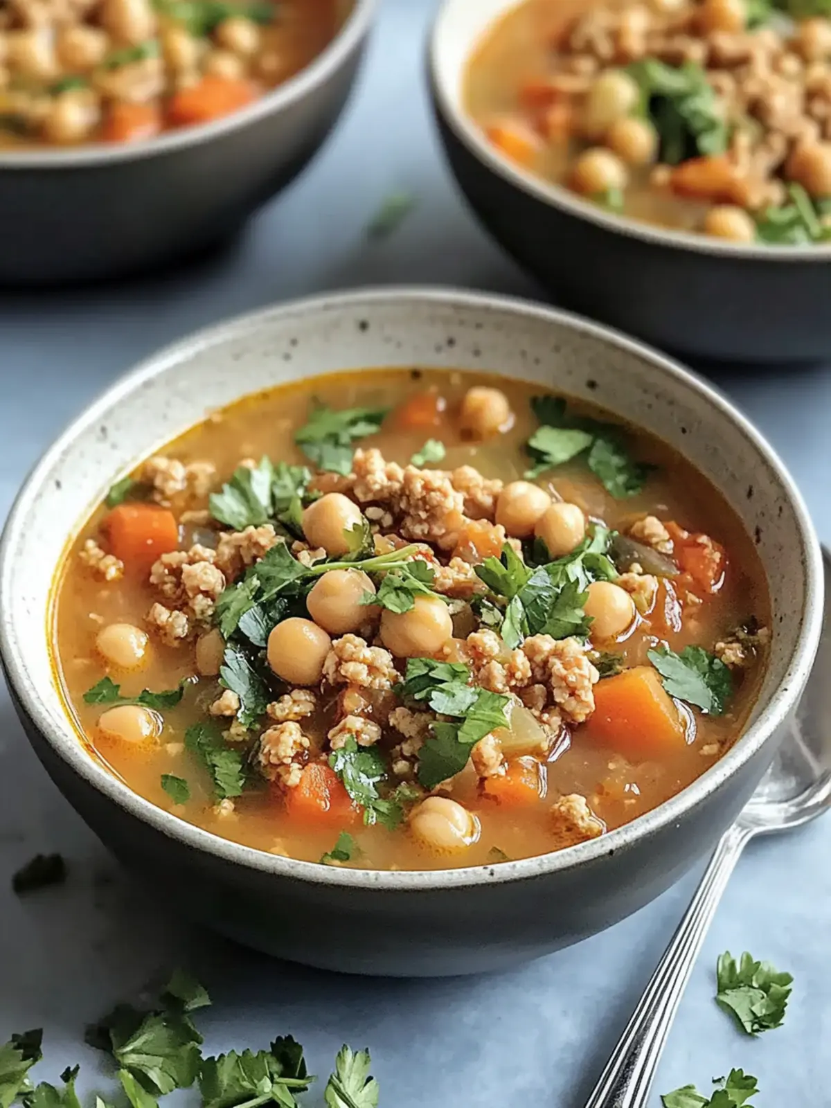 Nourishing Ground Turkey and Garbanzo Soup for Comforting Nights