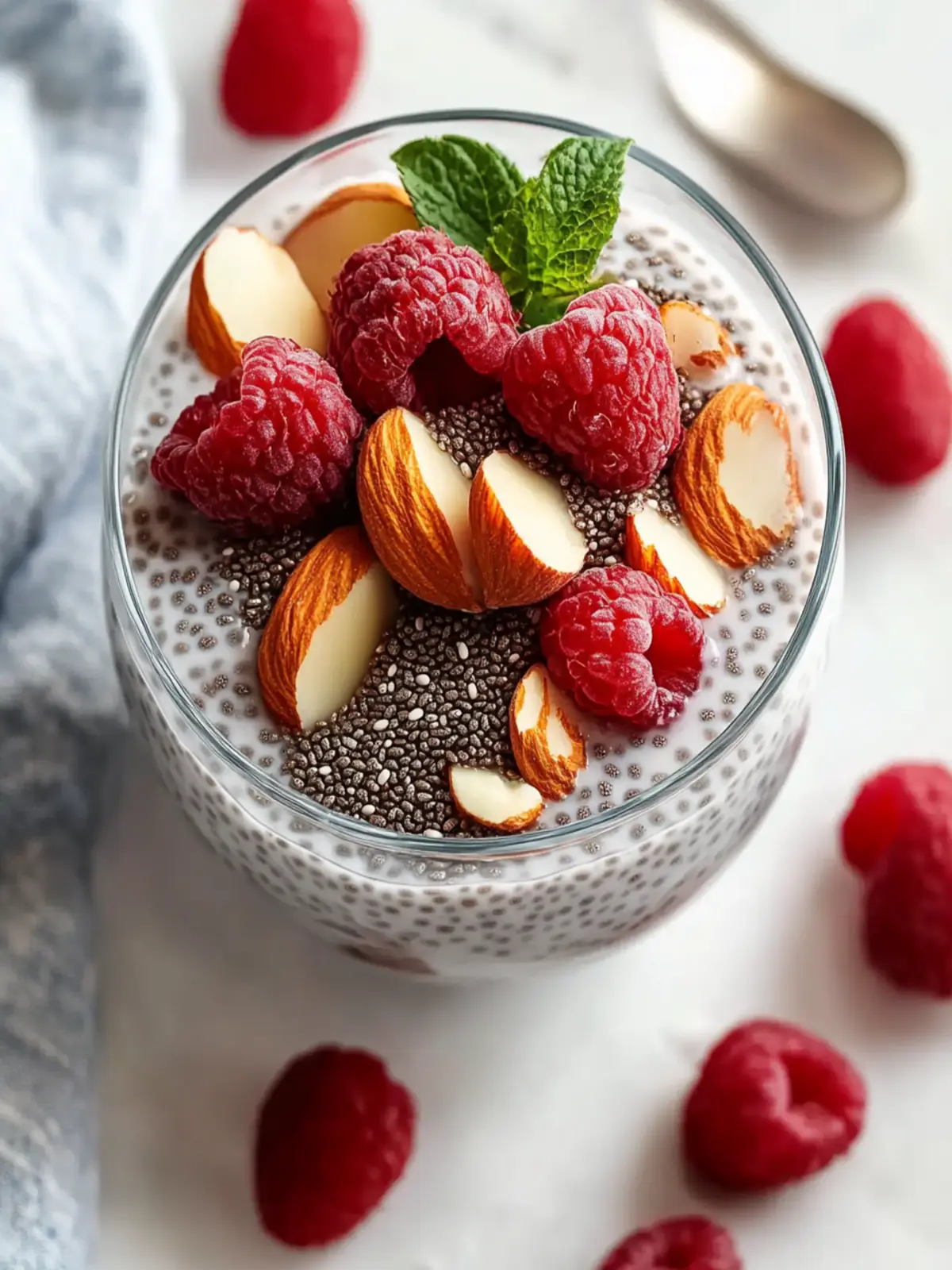 Sweet Chia Seed Pudding with Almond Milk