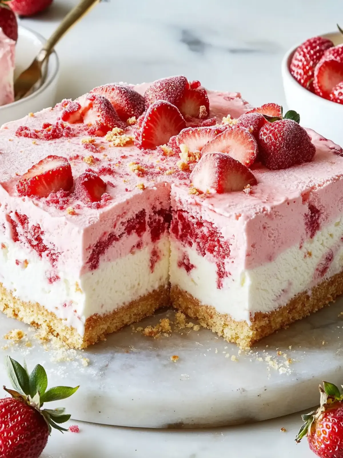 Strawberry Shortcake Ice Cream Cake