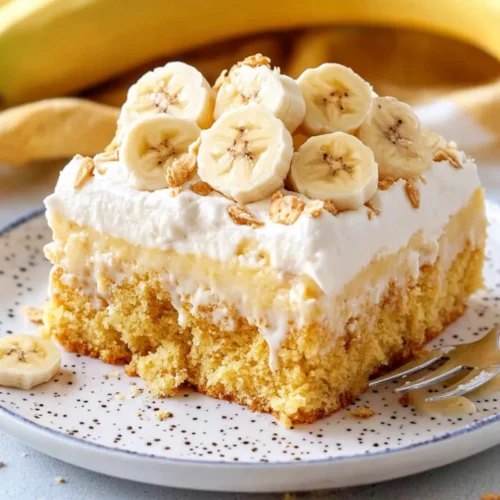 Banana Pudding Poke Cake