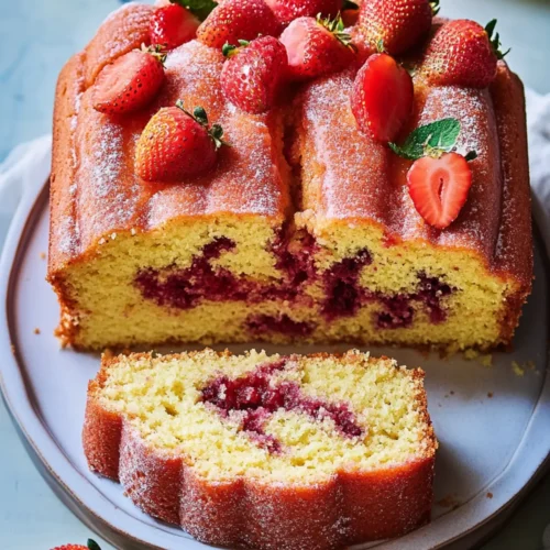 Strawberry Pound Cake