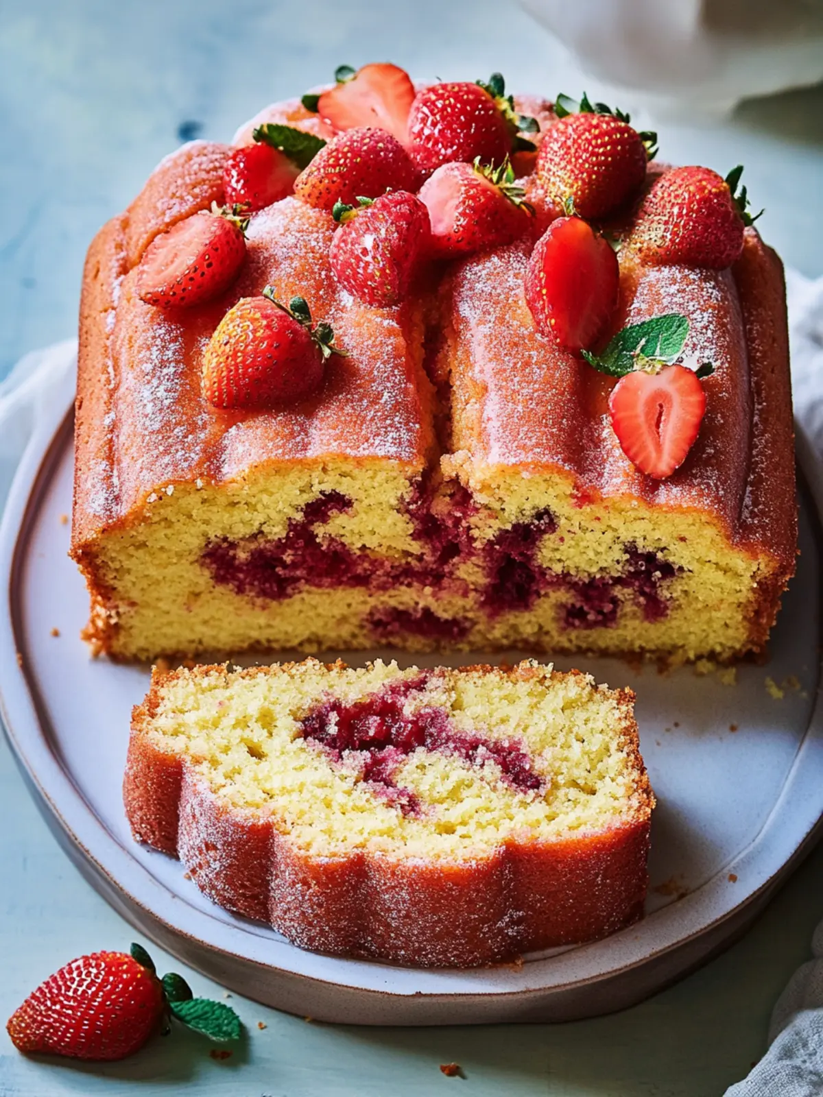 Delicious Strawberry Pound Cake That Will Brighten Your Day