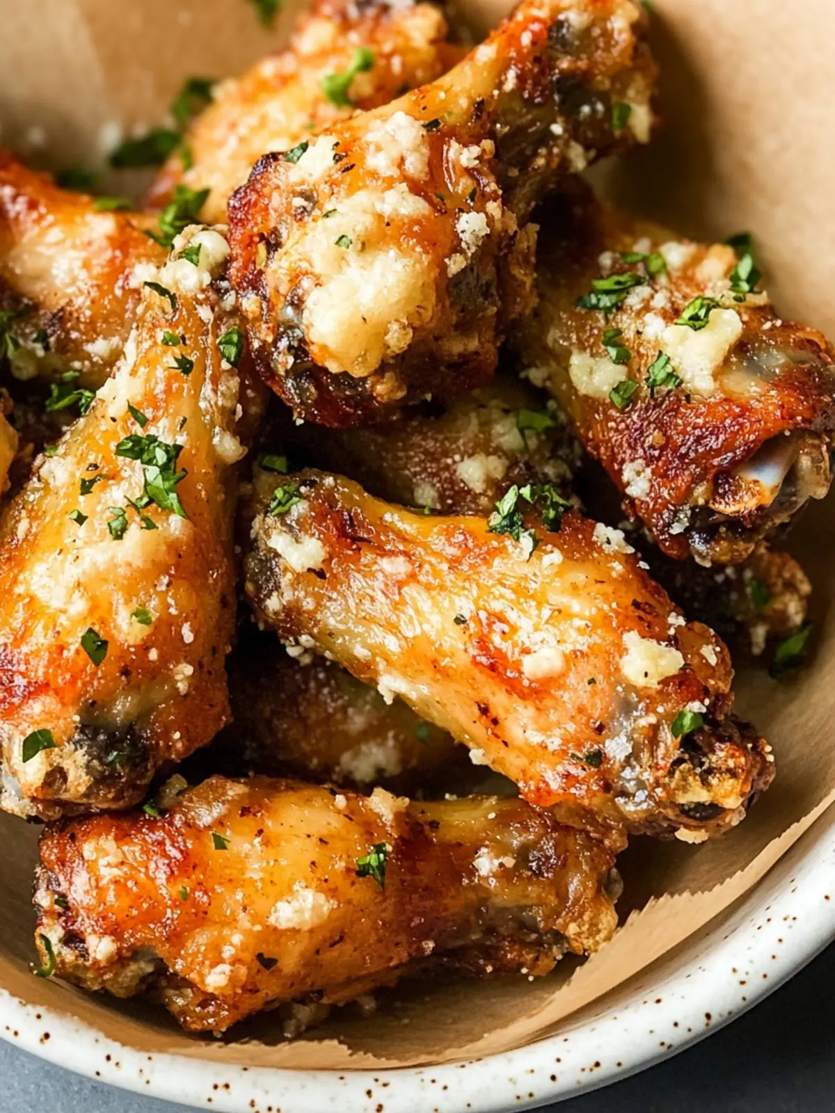 Air Fryer Garlic Parmesan Wings