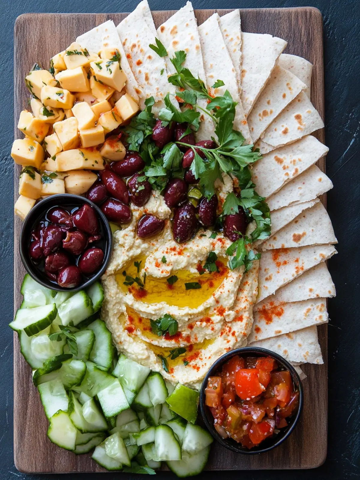 Mediterranean Hummus Board