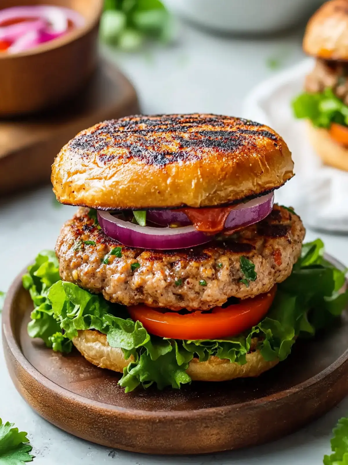 20-Minute Air Fryer Ground Turkey Burgers