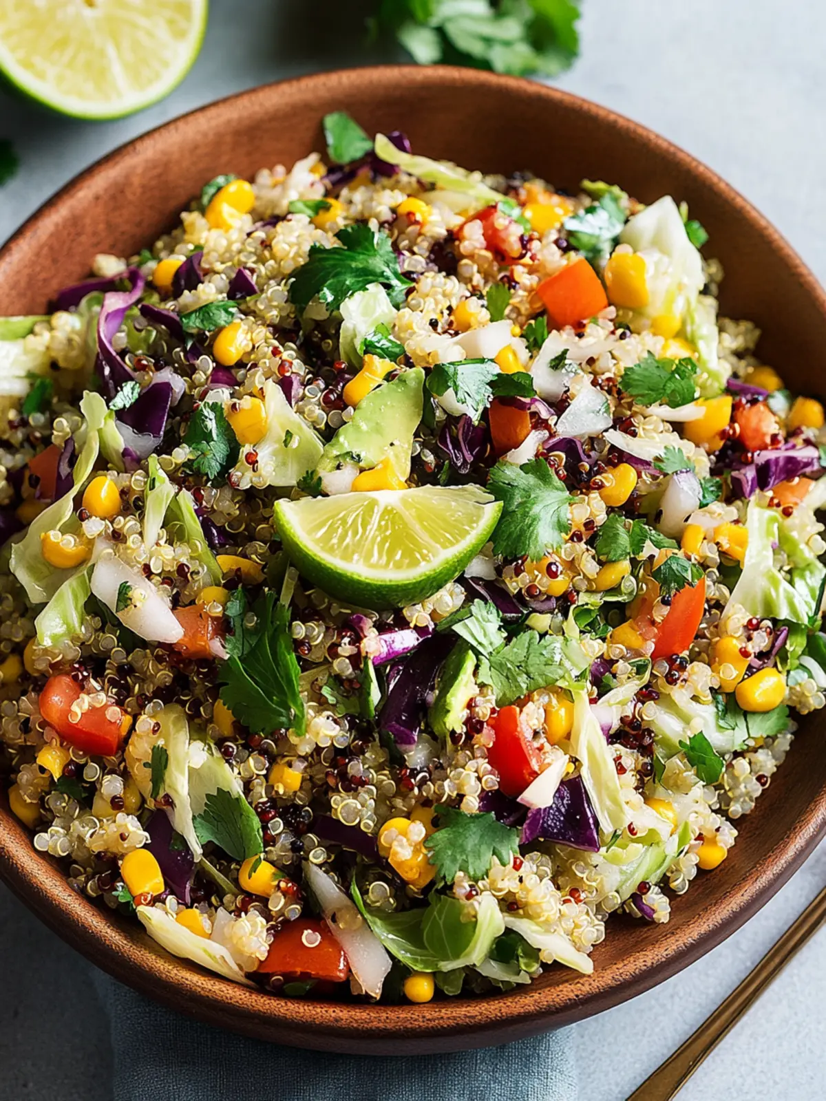 Vegan Cabbage Taco Salad with Quinoa