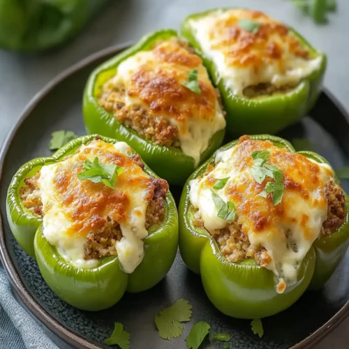 Easy Cream Cheese Stuffed Bell Peppers