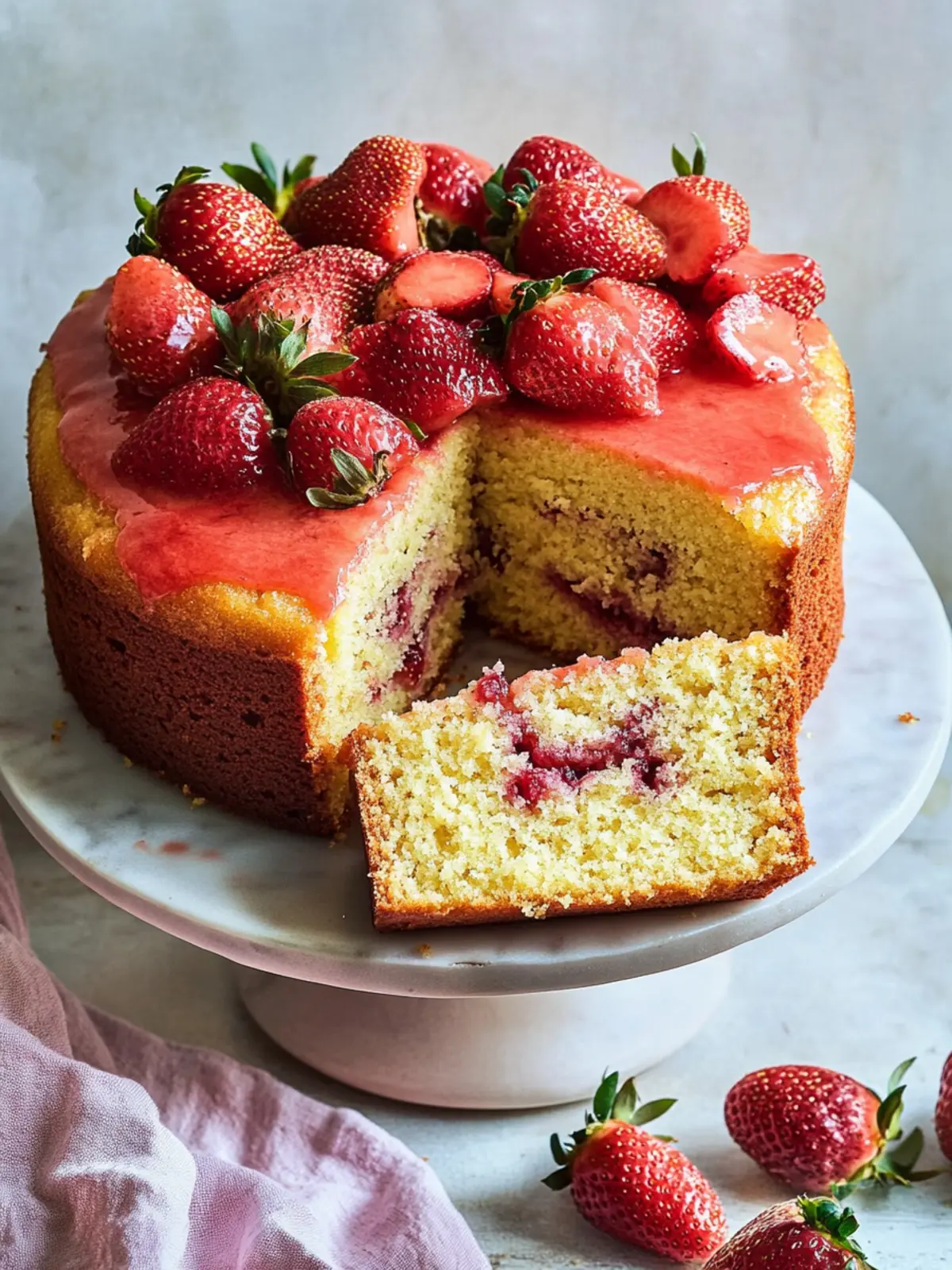 Strawberry Pound Cake