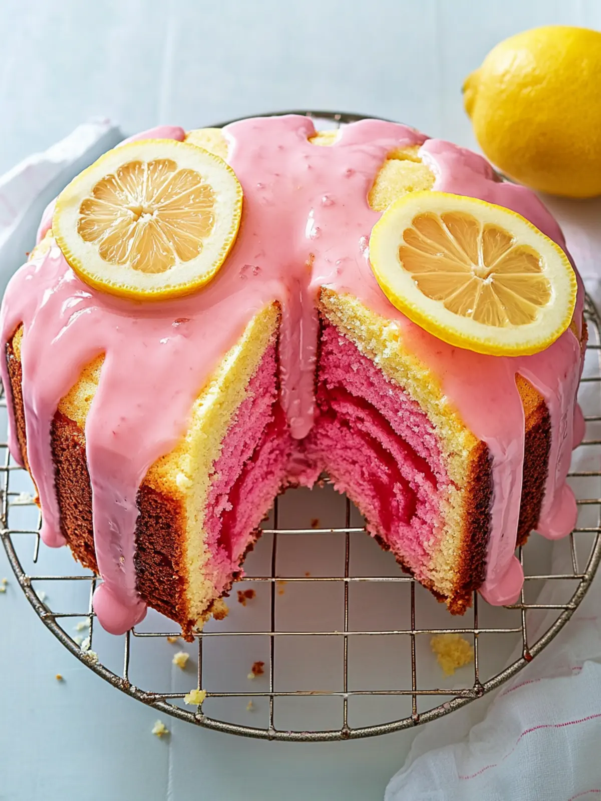 Pink Lemonade Pound Cake