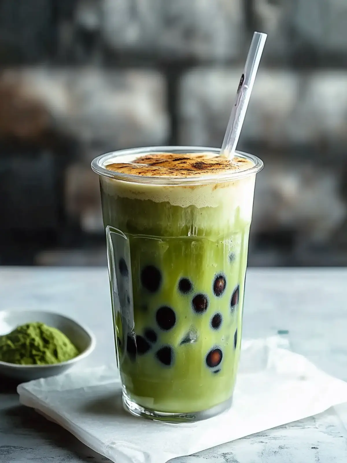 Sweet Boba Matcha Latte