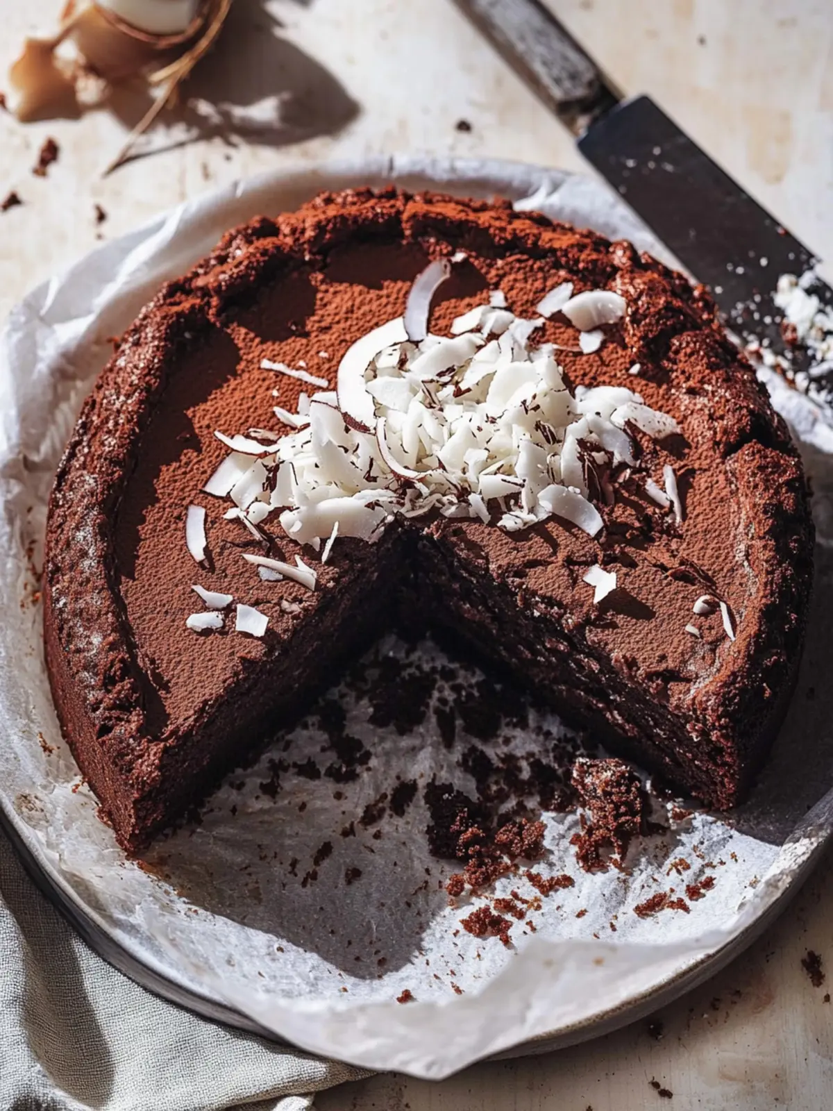 Flourless Chocolate Coconut Cake
