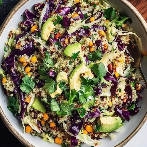 Vegan Cabbage Taco Salad with Quinoa