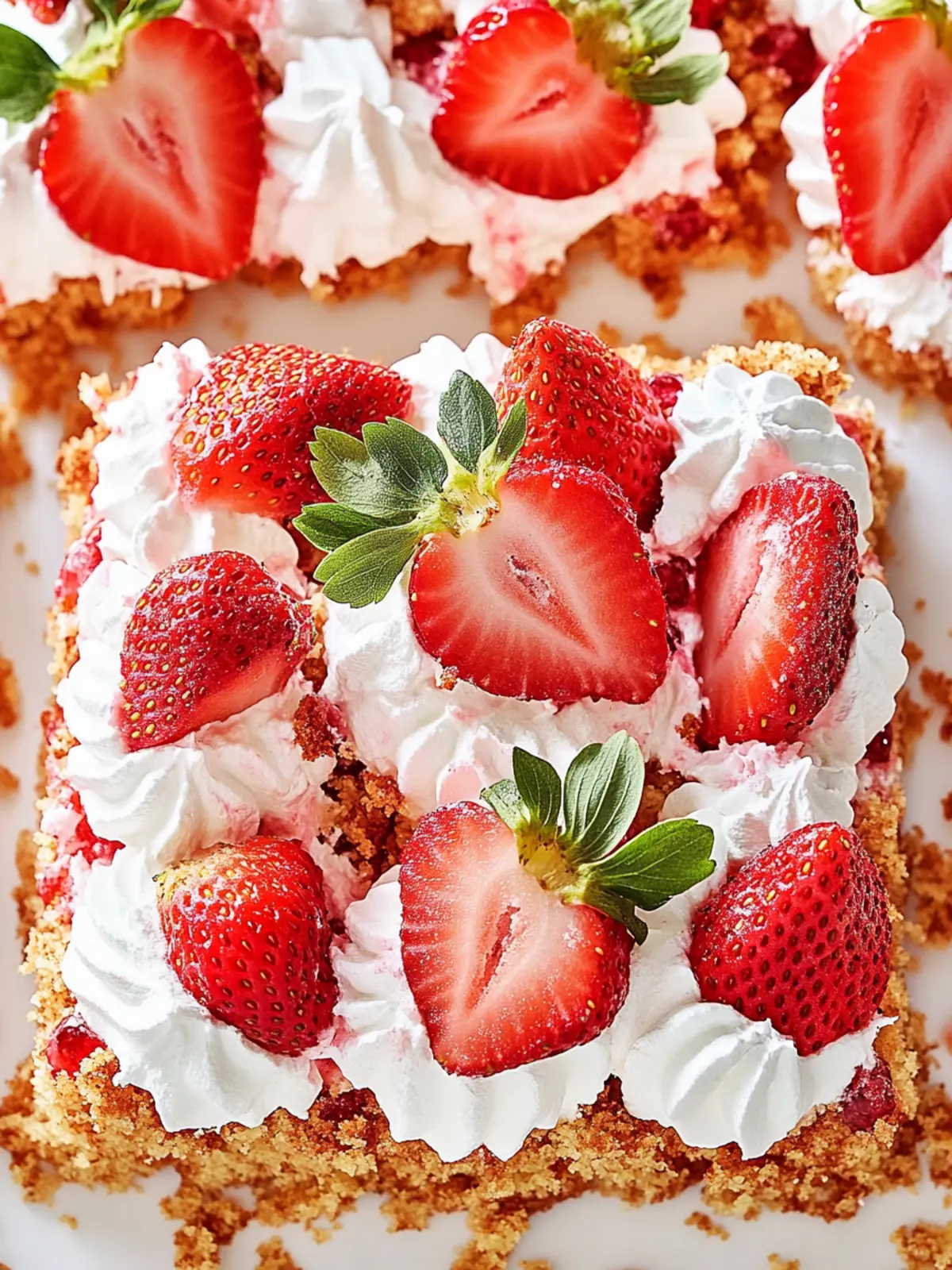 Strawberry Crunch Poke Cake