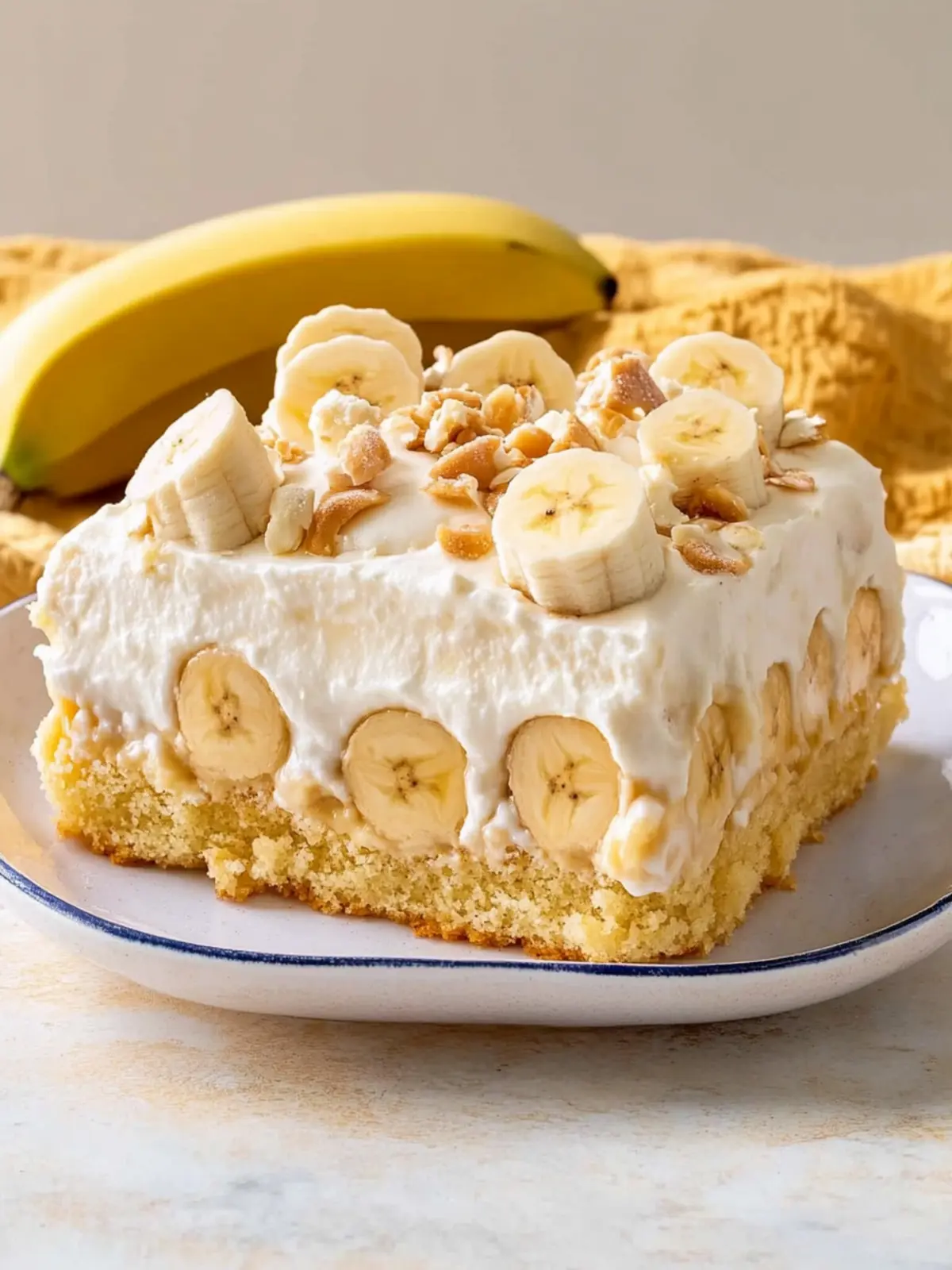 Banana Pudding Poke Cake