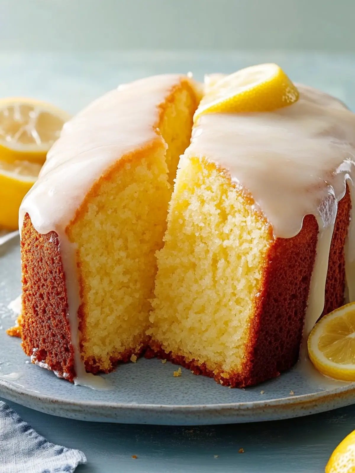Glazed Lemon Olive Oil Pound Cake