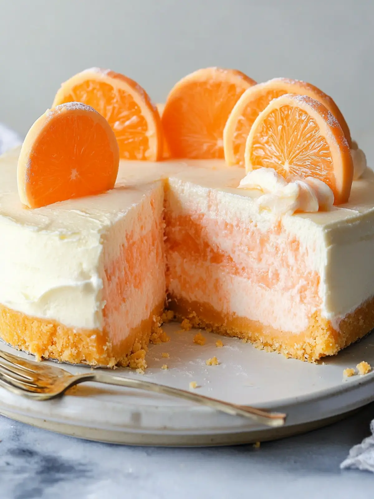 No-Bake Creamsicle Cheesecake