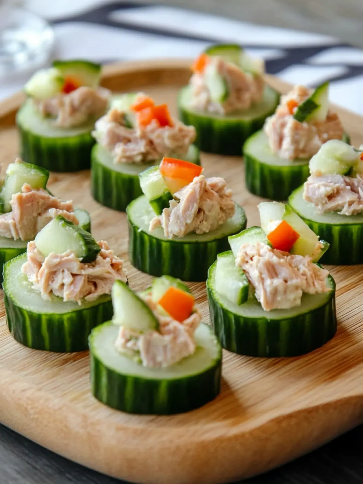 Tuna Salad Cucumber Cups