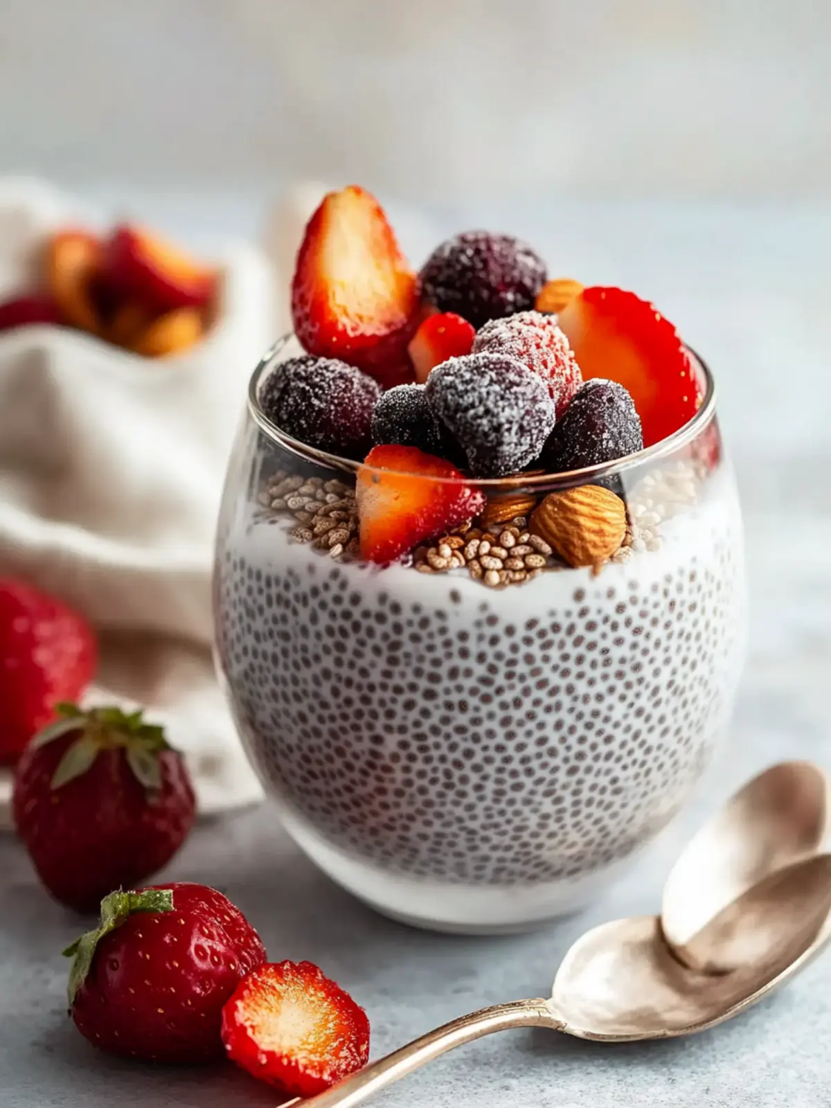 Sweet Chia Seed Pudding with Almond Milk