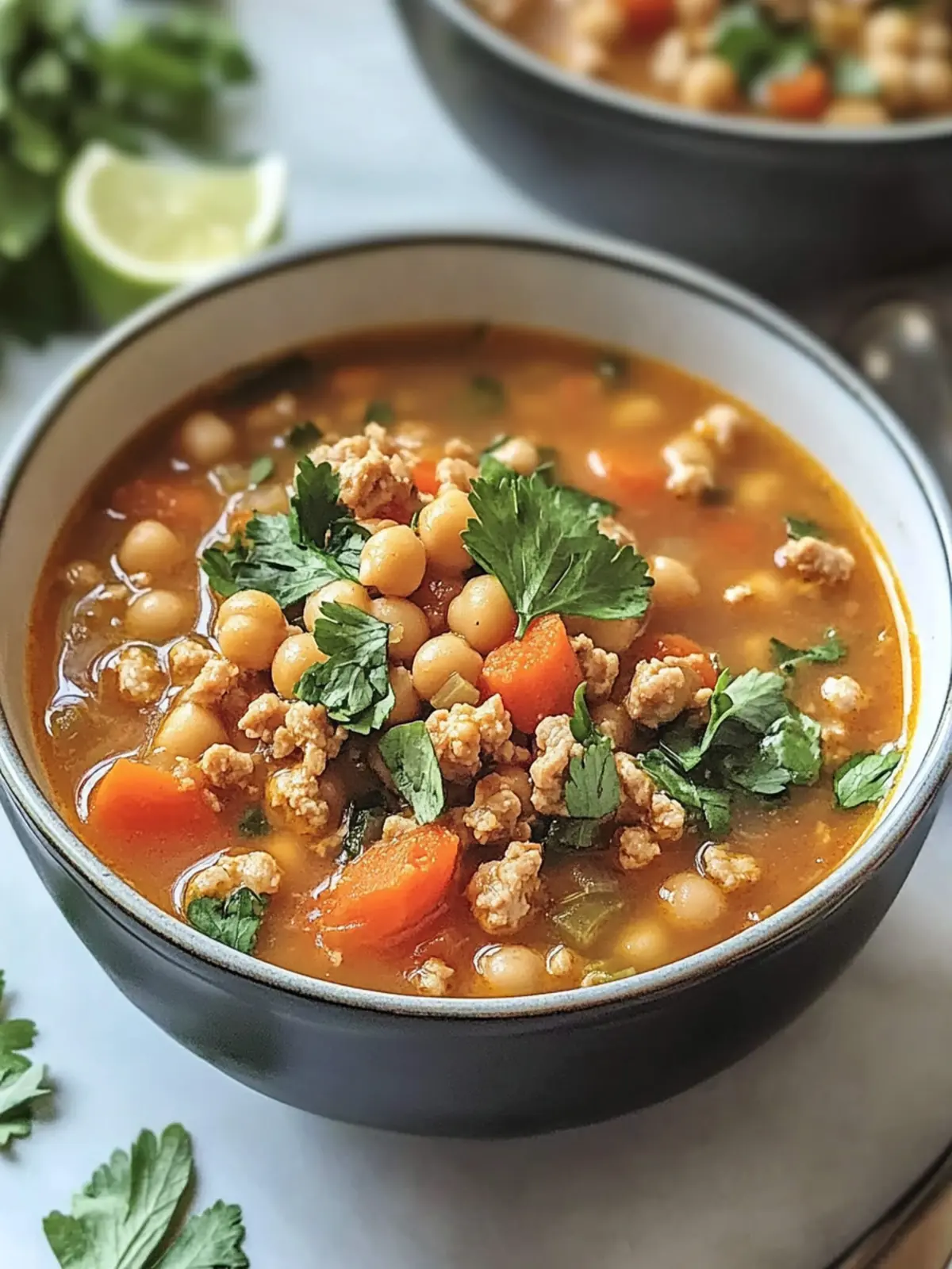 Nourishing Ground Turkey and Garbanzo Soup