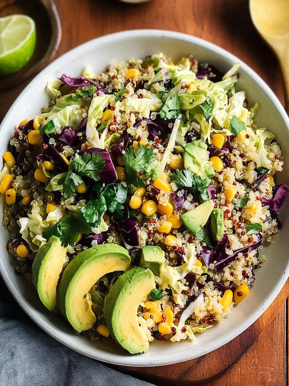 Vegan Cabbage Taco Salad with Quinoa